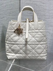 Dior original calfskin medium toujours bag M2821 white 