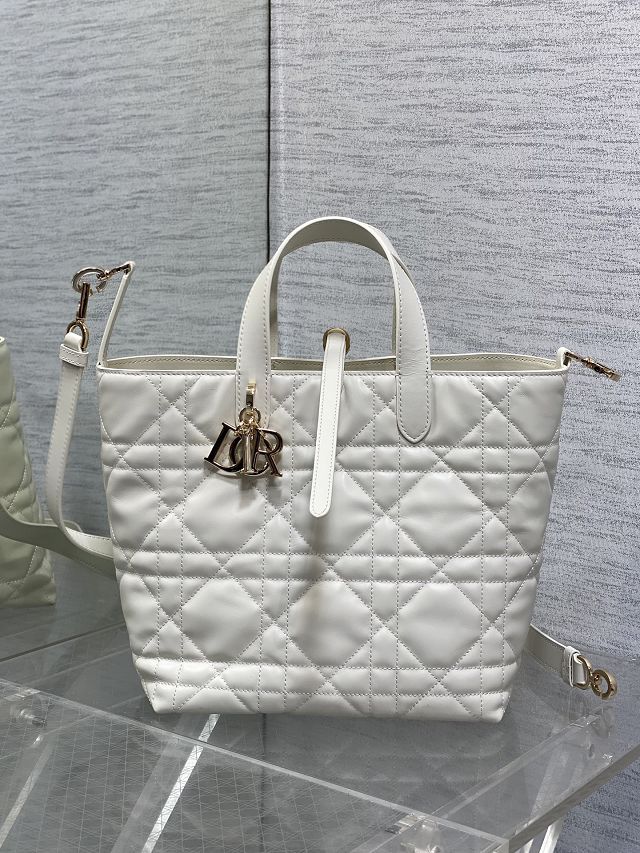 Dior original calfskin medium toujours bag M2821 white 