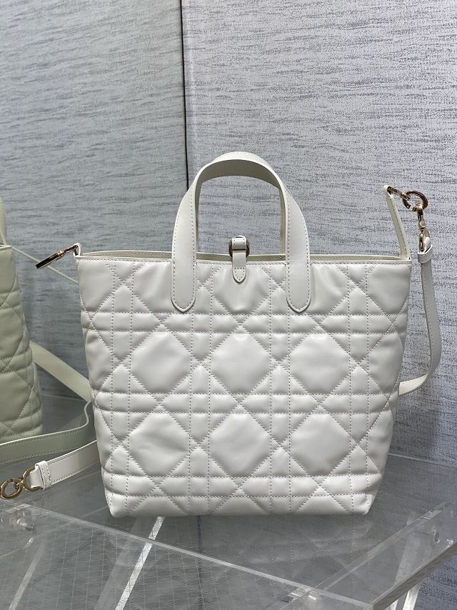 Dior original calfskin medium toujours bag M2821 white 