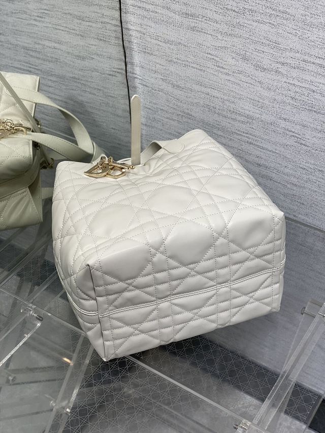 Dior original calfskin medium toujours bag M2821 white 