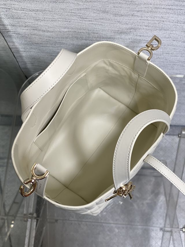 Dior original calfskin medium toujours bag M2821 white 