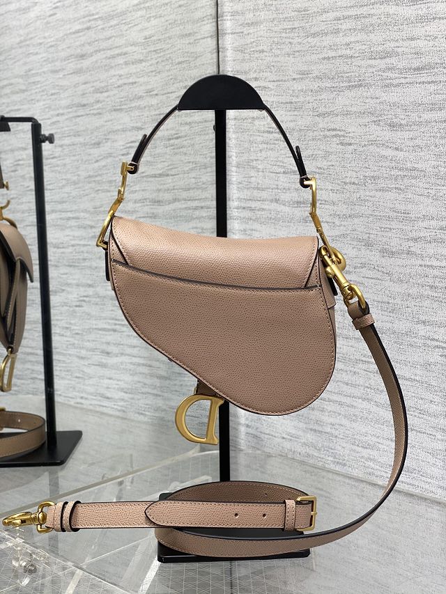 Dior original grained calfskin mini saddle bag M0456 blush