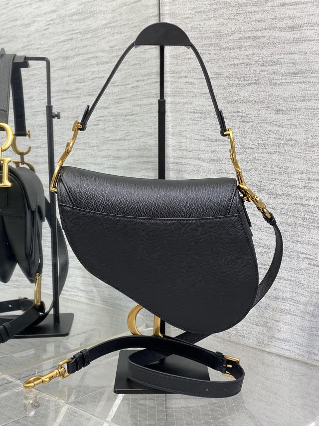 Dior original grained calfskin saddle bag M0455 black