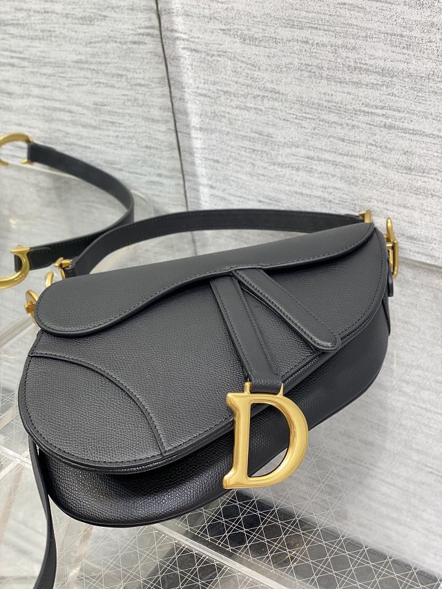 Dior original grained calfskin saddle bag M0455 black