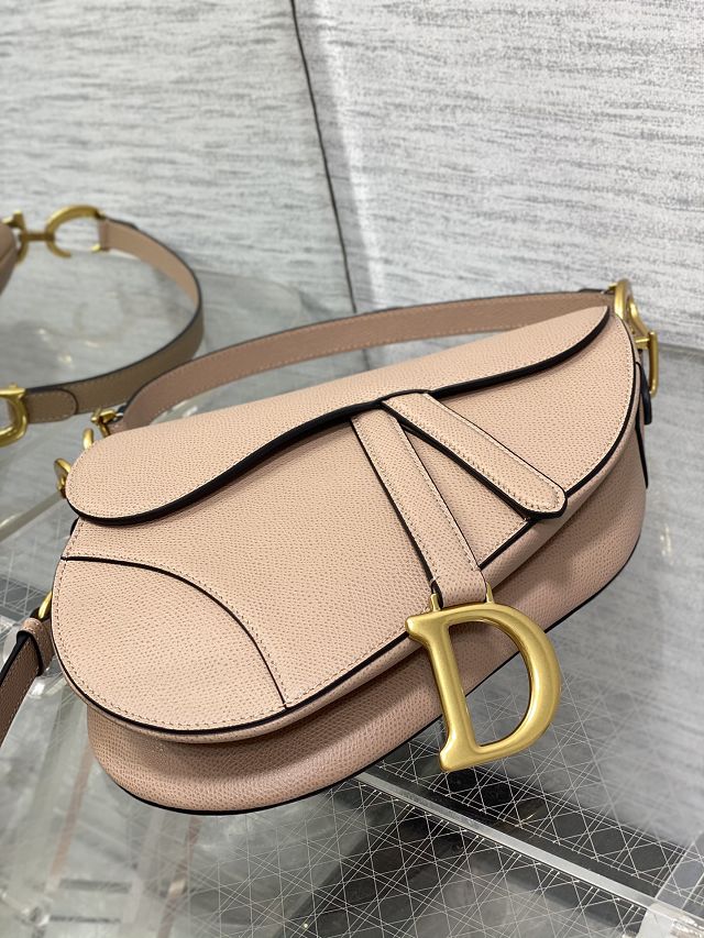 Dior original grained calfskin saddle bag M0455 blush