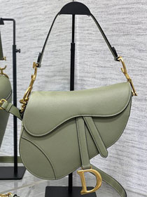 Dior original grained calfskin saddle bag M0455 cedar green