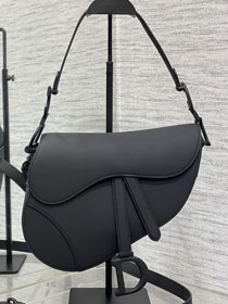 Dior original smooth calfskin saddle bag M0455 allblack