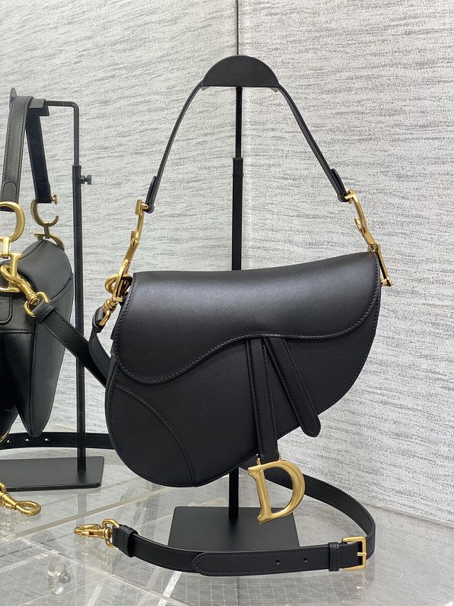 Dior original smooth calfskin saddle bag M0455 black