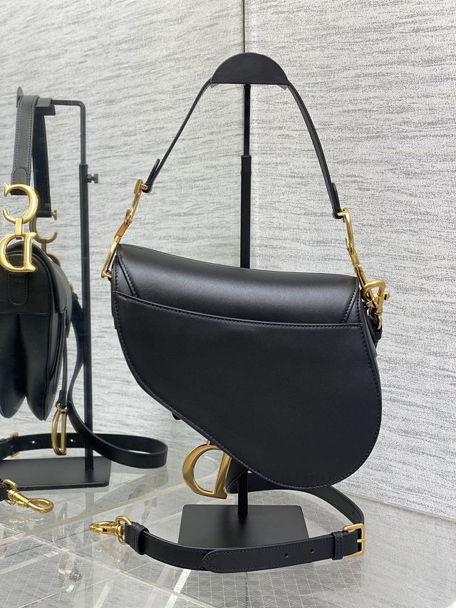 Dior original smooth calfskin saddle bag M0455 black