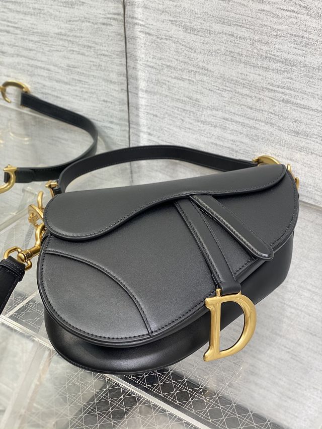 Dior original smooth calfskin saddle bag M0455 black