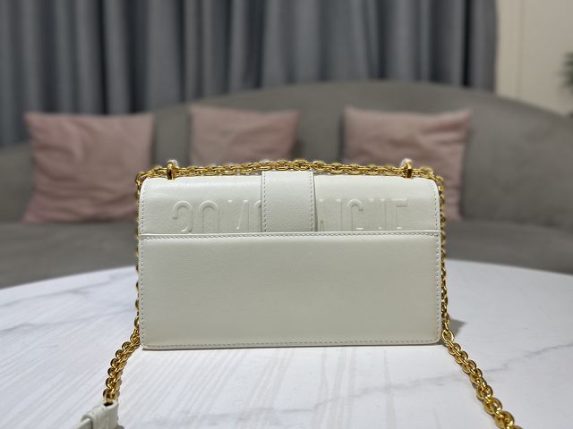 Dior original calfskin 30 montaigne east-west bag M9334 white