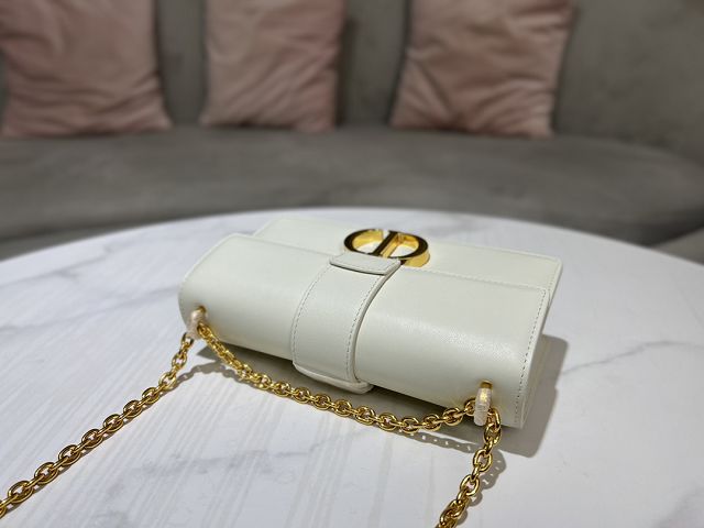 Dior original calfskin 30 montaigne east-west bag M9334 white