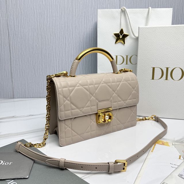 Dior original calfskin ange top handle bag M4402 beige