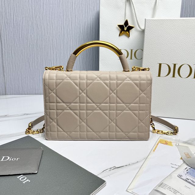 Dior original calfskin ange top handle bag M4402 beige