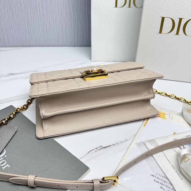 Dior original calfskin ange top handle bag M4402 beige