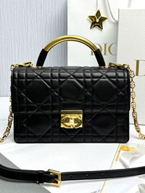 Dior original calfskin ange top handle bag M4402 black