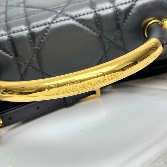 Dior original calfskin ange top handle bag M4402 black