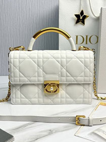 Dior original calfskin ange top handle bag M4402 white