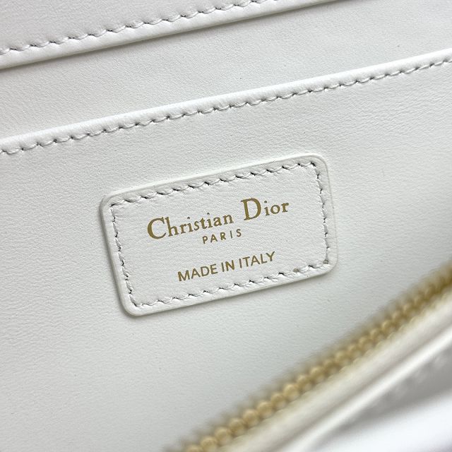 Dior original calfskin ange top handle bag M4402 white