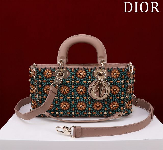 Dior original lambskin medium lady D-Joy bag M0540 green