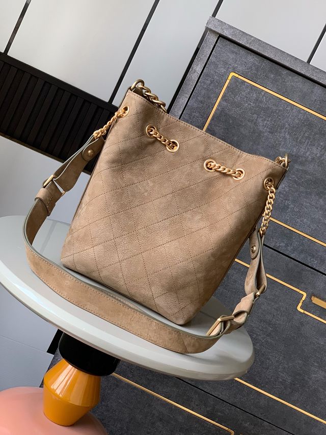 CC original suede small hobo handbag  AS5300 brown