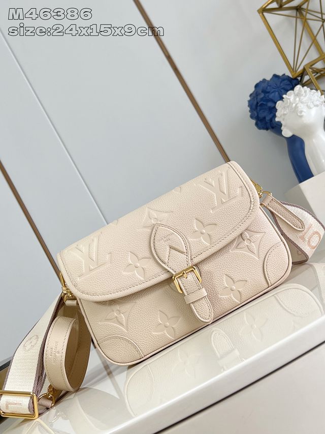 Louis vuitton original calfskin diane satchel M13231 dune
