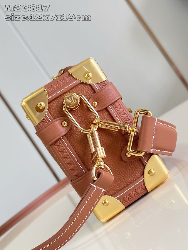 Louis vuitton original soft calfskin side trunk pm M15224 brown