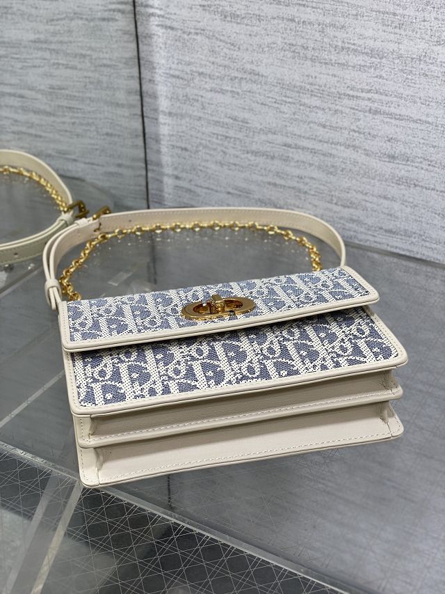 Dior original fabric mini caro bag M9240 blue