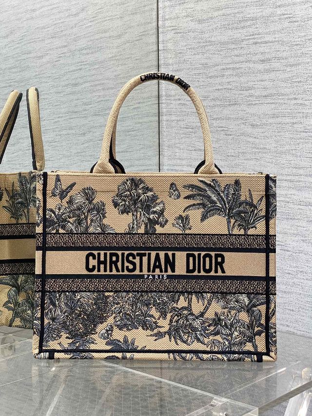 Dior original cotton medium book tote bag M1296 