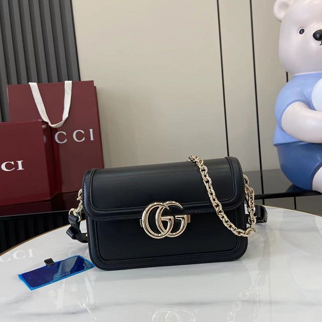 GG original calfskin go small shoulder bag 826761 black