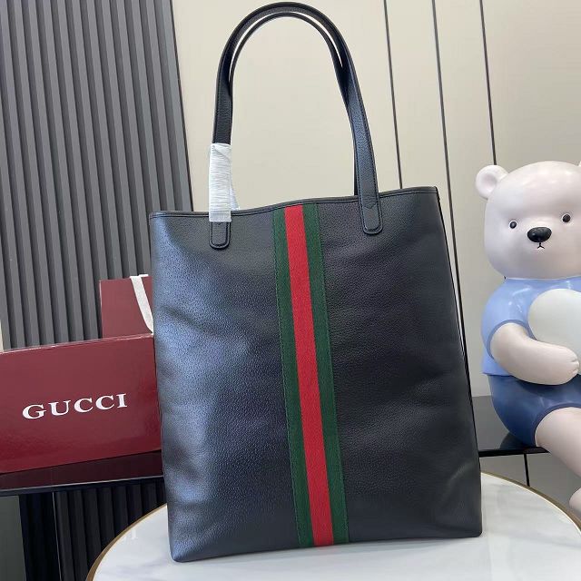 GG original calfskin ophidia large tote bag 834463 black