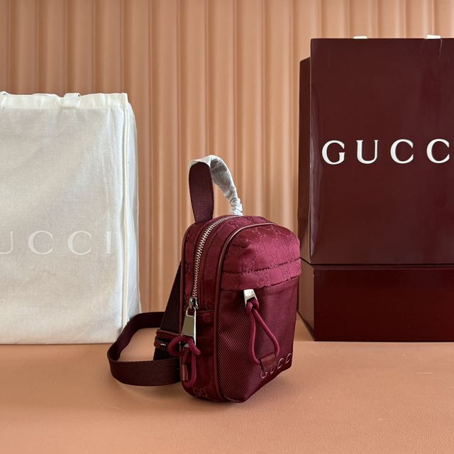 GG original nylon nexus mini slingbag 834274 bordeaux