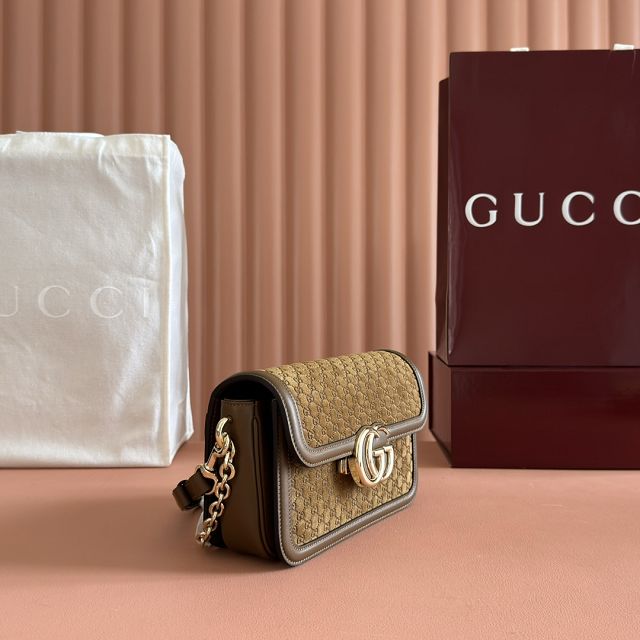 GG original suede calfskin go small shoulder bag 826761 brown