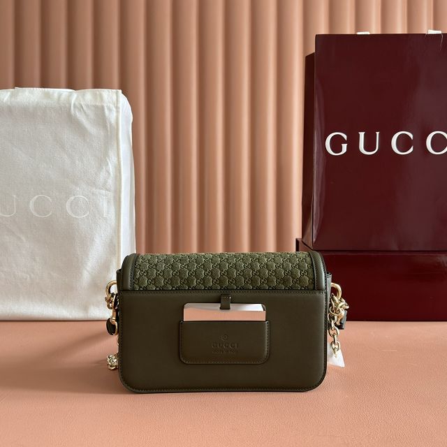 GG original suede calfskin go small shoulder bag 826761 green