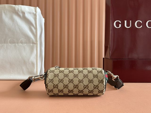 GG original canvas mini cylinder bag 834269 brown