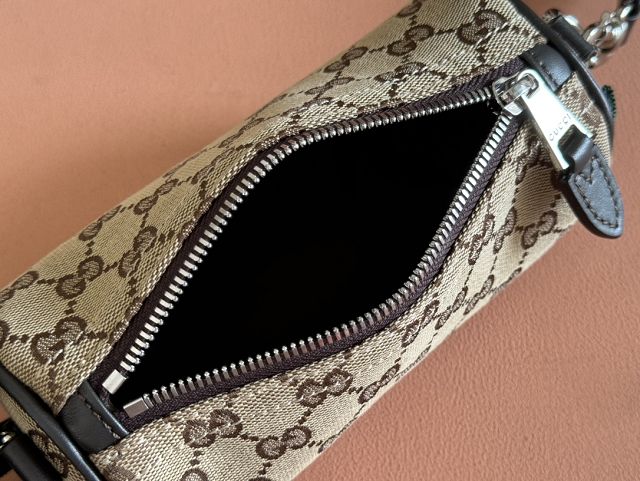 GG original canvas mini cylinder bag 834269 brown
