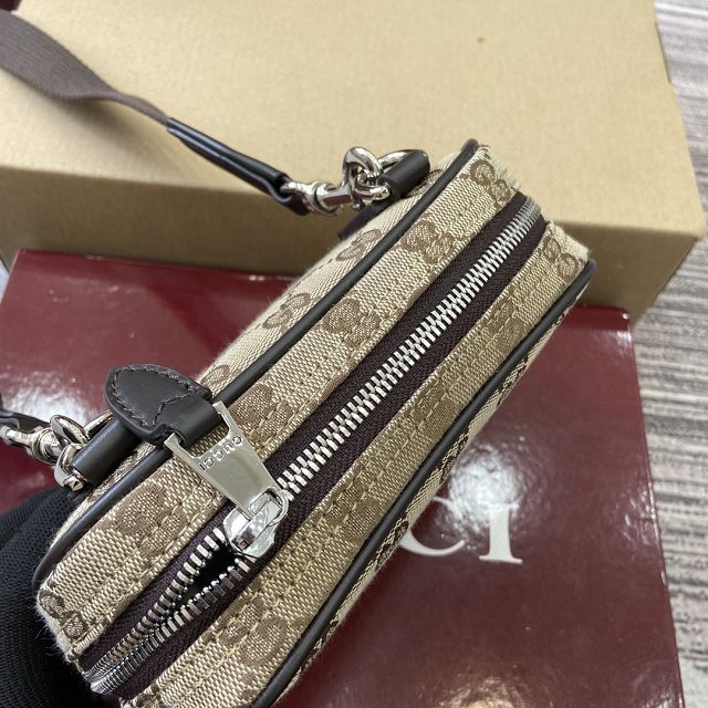 GG original canvas mini messenger bag 834268 brown