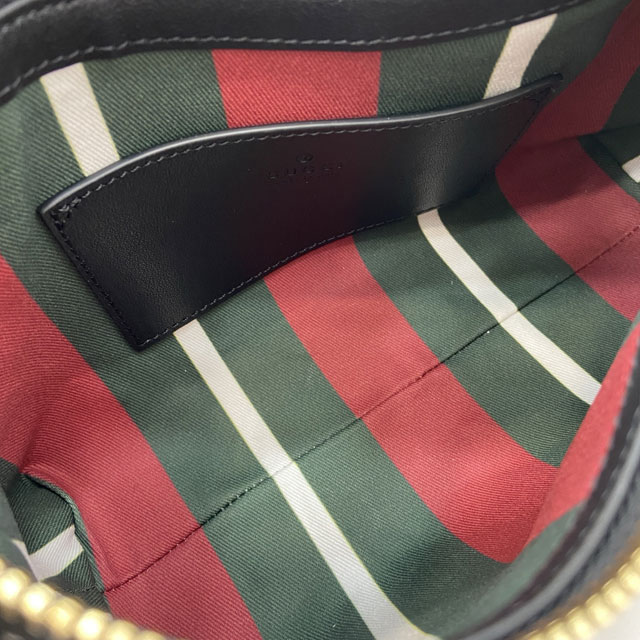 GG original fabric emblem small shoulder bag 847450 black