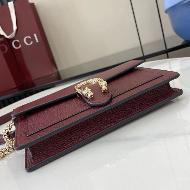GG original calfskin dionysus wallet on chain 837373 bordeaux