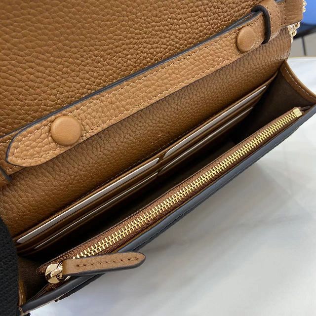 GG original calfskin dionysus wallet on chain 837373 brown