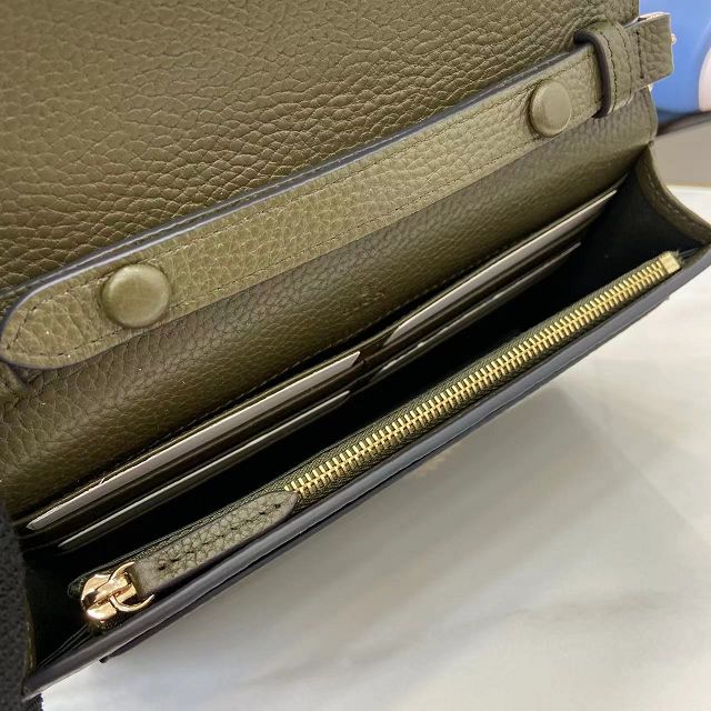 GG original calfskin dionysus wallet on chain 837373 green