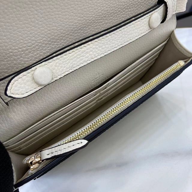 GG original calfskin dionysus wallet on chain 837373 white