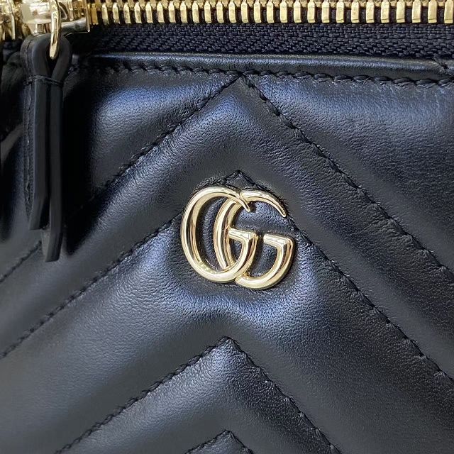 GG original calfskin marmont mini vanity bag 837455 black