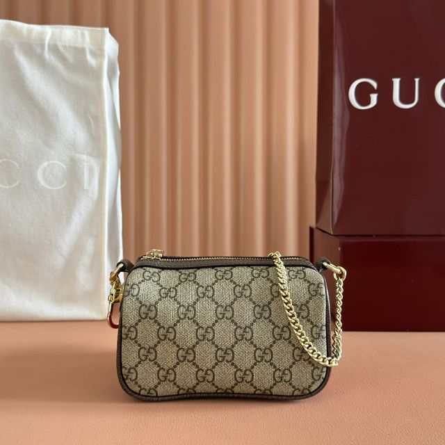GG original fabric ophidia mini bag 838475 brown