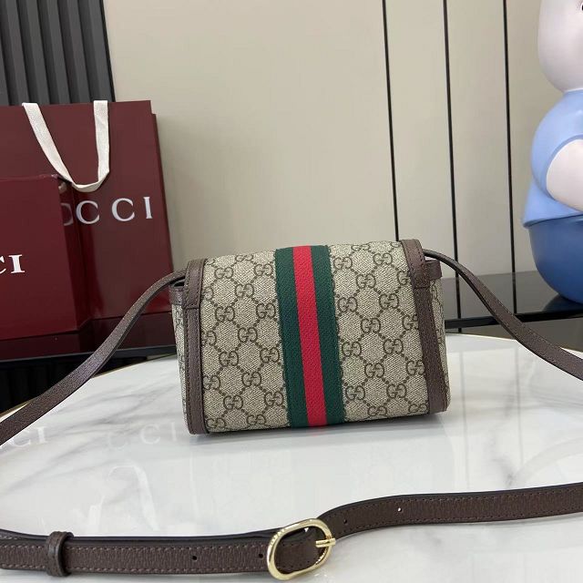 GG original fabric ophidia mini shoulder bag 838481 brown