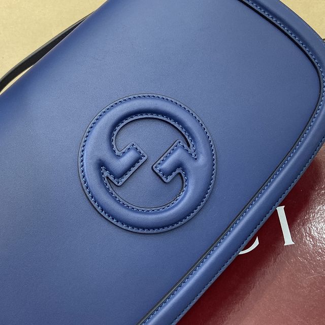 GG original calfskin blondie large top handle bag 815716 blue