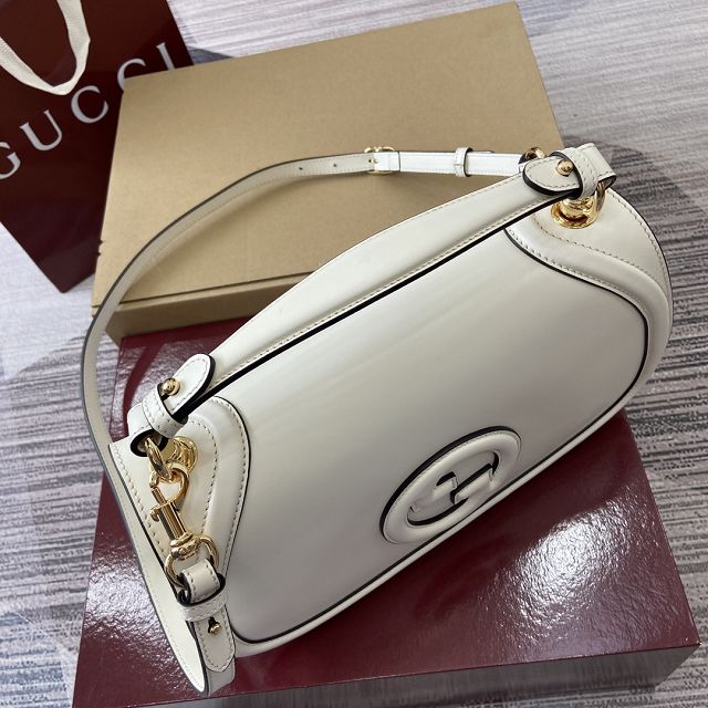 GG original calfskin blondie large top handle bag 815716 white