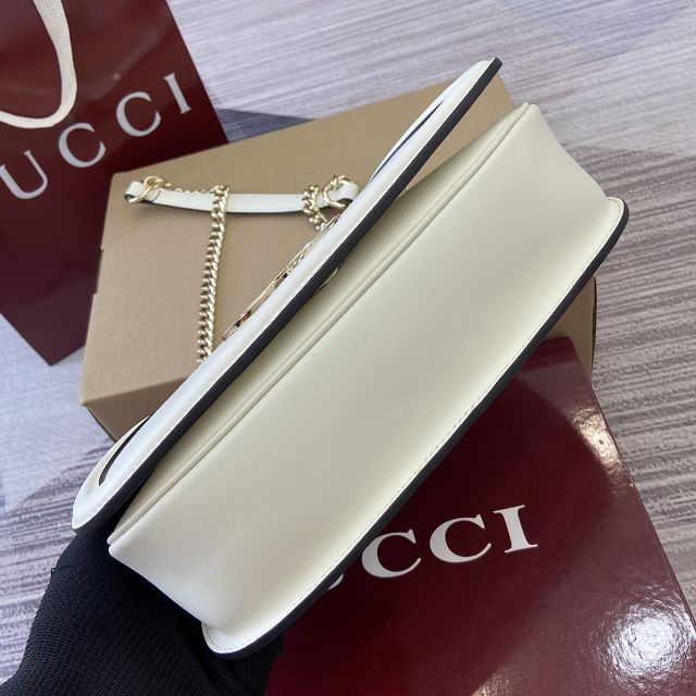 GG original calfskin blondie medium shoulder bag 815715 white