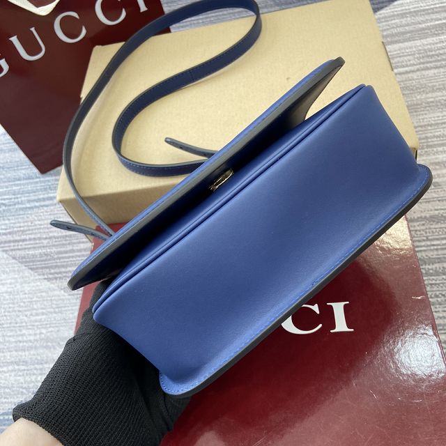 GG original calfskin blondie small shoulder bag 815700 blue