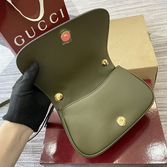 GG original calfskin blondie small shoulder bag 815700 green